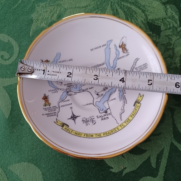 Vintage Royal Ascot Bone China Shuswap Lake/Salmon Arm Saucer - Picture 4 of 4